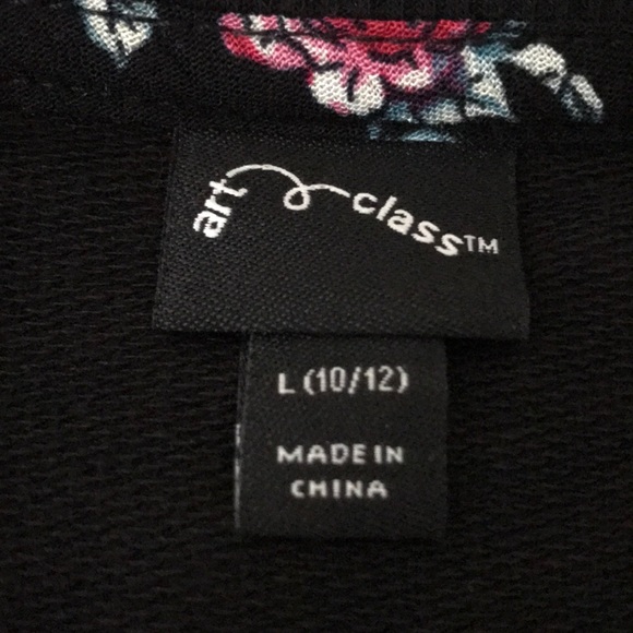 Art Class Girl’s Black L(10/12)Long Sleeve Top NWT - Picture 3 of 7